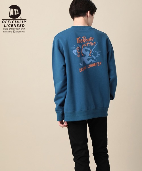 JUNRED（ジュンレッド）の「MTAコラボスウェットクルー（スウェット・メンズ・ブルー/ホワイト・LL/M/L）」の4枚目の写真
