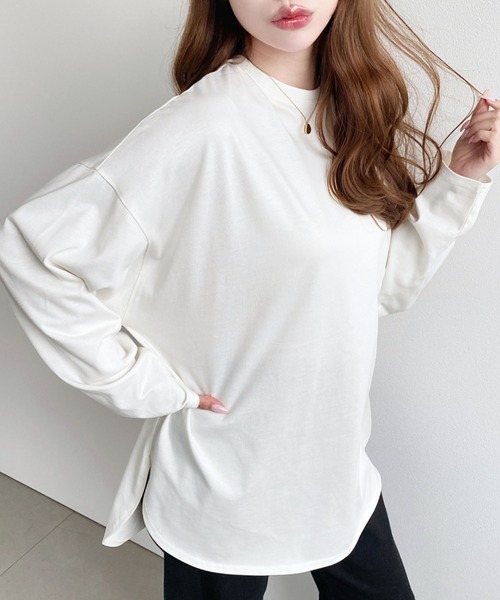 Aooo オーバーサイズロングスリーブTシャツ Lサイズ ホワイト 白 ロンT NANGA（ナンガ） tシャツ ECO HYBRID OVERSIZED L/S TEE エコ