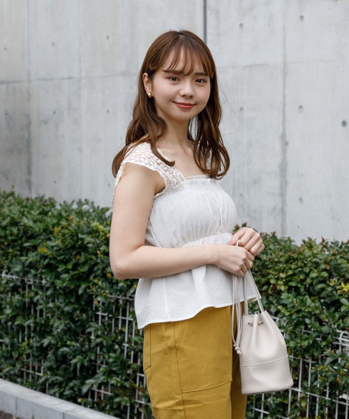 flower（フラワー）の「フルブルームトップ（シャツ/ブラウス・レディース・ホワイト/ネイビー・FREE）」の10枚目の写真