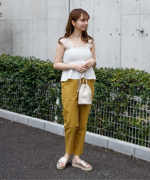 flower（フラワー）の「フルブルームトップ（シャツ/ブラウス・レディース・ホワイト/ネイビー・FREE）」の9枚目の写真