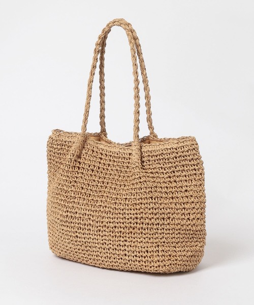 URBAN RESEARCH DOORS（アーバンリサーチドアーズ）の「ペーパープレーンカゴバッグ（トートバッグ・レディース・ブラウン/ベージュ・ONE）」の6枚目の写真