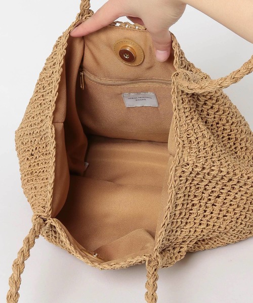 URBAN RESEARCH DOORS（アーバンリサーチドアーズ）の「ペーパープレーンカゴバッグ（トートバッグ・レディース・ブラウン/ベージュ・ONE）」の4枚目の写真