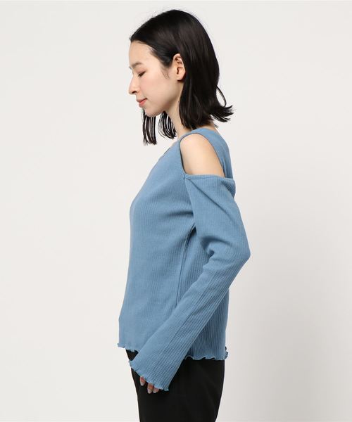 Heather（ヘザー）の「ハリヌキヘンケイカットプルオーバー　881800（Tシャツ/カットソー・レディース・ブラック/アイボリー/ブルー系その他・FREE）」の7枚目の写真