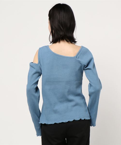 Heather（ヘザー）の「ハリヌキヘンケイカットプルオーバー　881800（Tシャツ/カットソー・レディース・ブラック/アイボリー/ブルー系その他・FREE）」の5枚目の写真