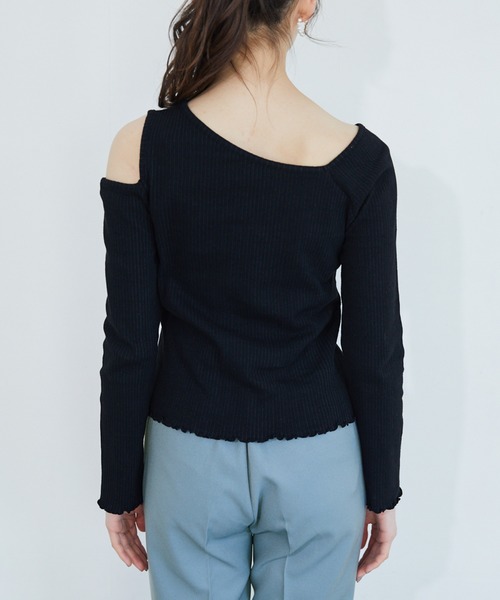 Heather（ヘザー）の「ハリヌキヘンケイカットプルオーバー　881800（Tシャツ/カットソー・レディース・ブラック/アイボリー/ブルー系その他・FREE）」の6枚目の写真