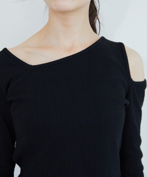 Heather（ヘザー）の「ハリヌキヘンケイカットプルオーバー　881800（Tシャツ/カットソー・レディース・ブラック/アイボリー/ブルー系その他・FREE）」の4枚目の写真