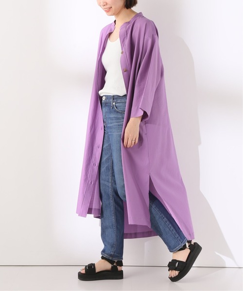 Spick & Span(スピックアンドスパン)の「MANTECO C/Nyツイルシャツワンピース◆(シャツワンピース)」|パープル