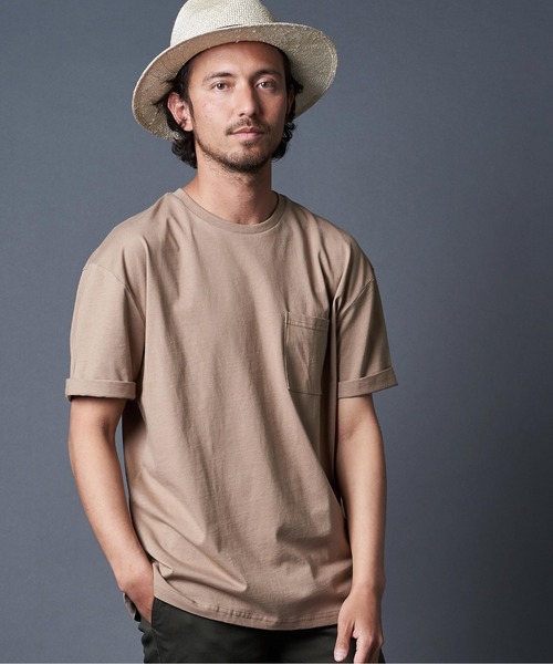 THE TWENTYSEVEN（ザ トゥエンティーセブン）の「The TWENTYSEVEN:COTTON C/N TEE コットンクルーネックTEE（Tシャツ/カットソー・メンズ・ベージュ/ホワイト/グレー/ブラック/ネイビー・L/XL/M）」の12枚目の写真