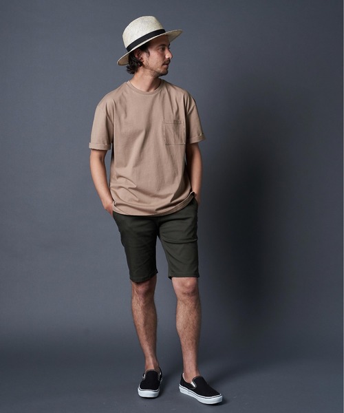 THE TWENTYSEVEN（ザ トゥエンティーセブン）の「The TWENTYSEVEN:COTTON C/N TEE コットンクルーネックTEE（Tシャツ/カットソー・メンズ・ベージュ/ホワイト/グレー/ブラック/ネイビー・L/XL/M）」の8枚目の写真