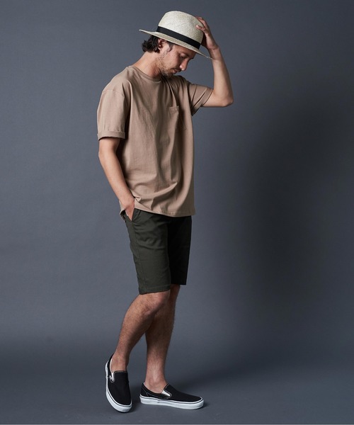 THE TWENTYSEVEN（ザ トゥエンティーセブン）の「The TWENTYSEVEN:COTTON C/N TEE コットンクルーネックTEE（Tシャツ/カットソー・メンズ・ベージュ/ホワイト/グレー/ブラック/ネイビー・L/XL/M）」の13枚目の写真