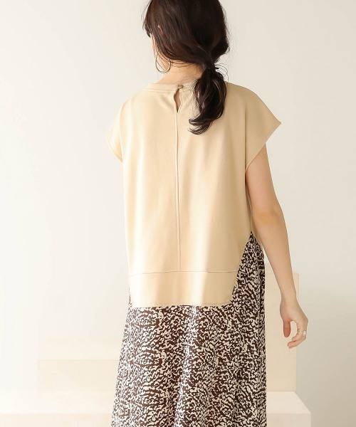 Bab（バブ）の「【WEB限定】スウェット×柄切替ワンピース（ワンピース・レディース・ブラック/ベージュ/モカ・FREE）」の8枚目の写真