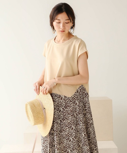 Bab（バブ）の「【WEB限定】スウェット×柄切替ワンピース（ワンピース・レディース・ブラック/ベージュ/モカ・FREE）」の10枚目の写真