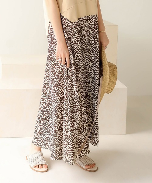 Bab（バブ）の「【WEB限定】スウェット×柄切替ワンピース（ワンピース・レディース・ブラック/ベージュ/モカ・FREE）」の11枚目の写真