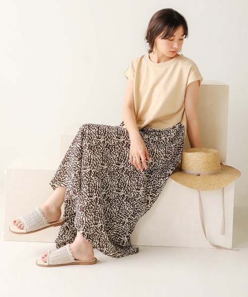 Bab（バブ）の「【WEB限定】スウェット×柄切替ワンピース（ワンピース・レディース・ブラック/ベージュ/モカ・FREE）」の12枚目の写真