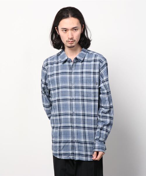 Hurley (ハーレー)の「HURLEY/ハーレー チェック柄 カラーシャツ CU1010(シャツ/ブラウス・メンズ・グレー/グリーン/グレー系その他/マルチ/ブルー系その他/ブラウン・M/L)」の5枚目の写真