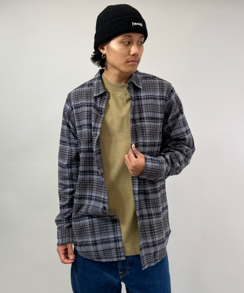 Hurley (ハーレー)の「HURLEY/ハーレー チェック柄 カラーシャツ CU1010(シャツ/ブラウス・メンズ・グレー/グリーン/グレー系その他/マルチ/ブルー系その他/ブラウン・M/L)」の3枚目の写真