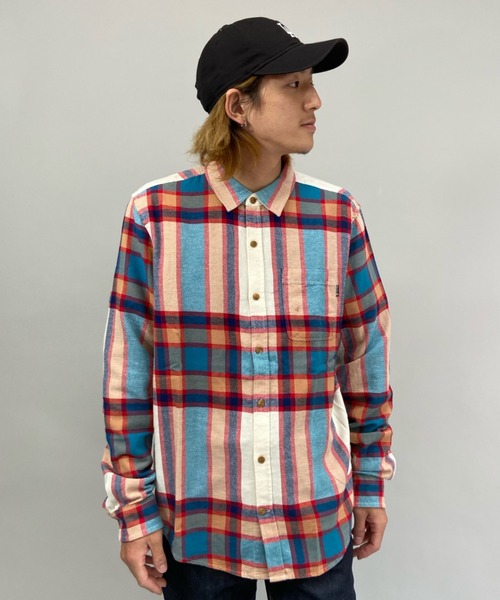 Hurley (ハーレー)の「HURLEY/ハーレー チェック柄 カラーシャツ CU1010(シャツ/ブラウス・メンズ・グレー/グリーン/グレー系その他/マルチ/ブルー系その他/ブラウン・M/L)」の6枚目の写真