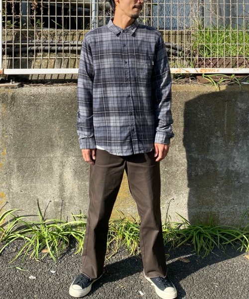 Hurley (ハーレー)の「HURLEY/ハーレー チェック柄 カラーシャツ CU1010(シャツ/ブラウス・メンズ・グレー/グリーン/グレー系その他/マルチ/ブルー系その他/ブラウン・M/L)」の7枚目の写真