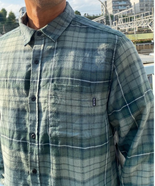 Hurley (ハーレー)の「HURLEY/ハーレー チェック柄 カラーシャツ CU1010(シャツ/ブラウス・メンズ・グレー/グリーン/グレー系その他/マルチ/ブルー系その他/ブラウン・M/L)」の17枚目の写真