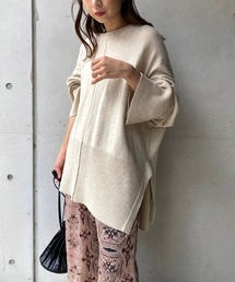 CAPRICIEUX LE'MAGE | コットンウールスリットプルオーバー(ニット/セーター)