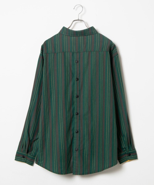 DING（ディング）の「DING/バックボタンストライプシャツ（シャツ/ブラウス・レディース・グリーン/ブラック・FREE）」の14枚目の写真