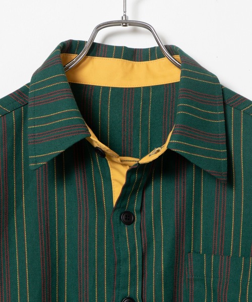 DING（ディング）の「DING/バックボタンストライプシャツ（シャツ/ブラウス・レディース・グリーン/ブラック・FREE）」の15枚目の写真