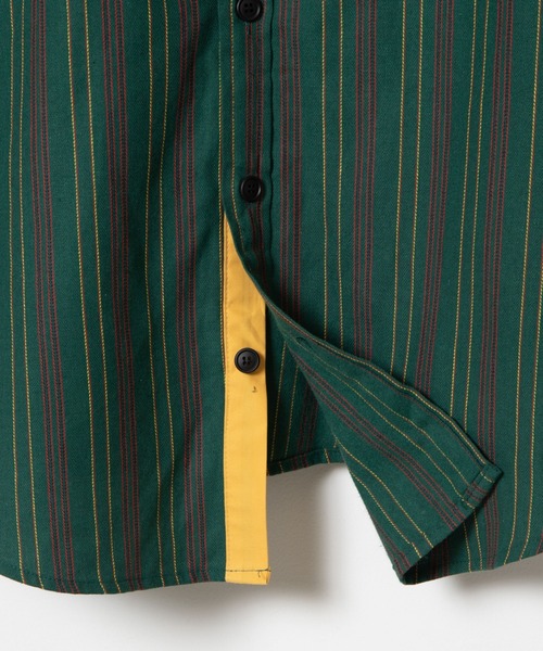 DING（ディング）の「DING/バックボタンストライプシャツ（シャツ/ブラウス・レディース・グリーン/ブラック・FREE）」の18枚目の写真
