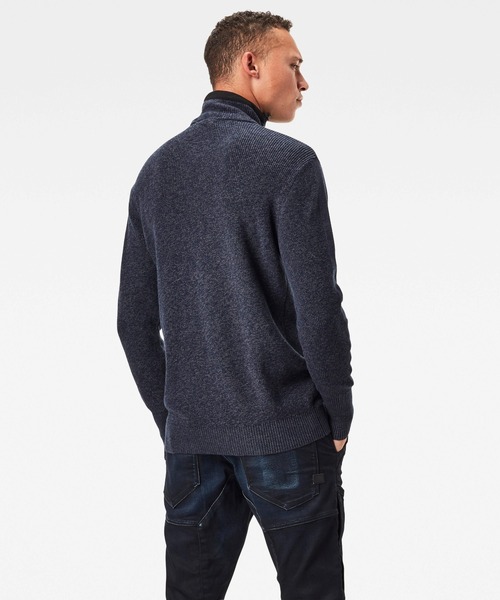 G-STAR（ジースター）の「Utility Constructed Half Zip Knitted Sweater/ハーフジップセーター（ニット/セーター・メンズ・グレー/ダークネイビー・SMALL/MEDIUM/X-SMALL/LARGE）」の7枚目の写真