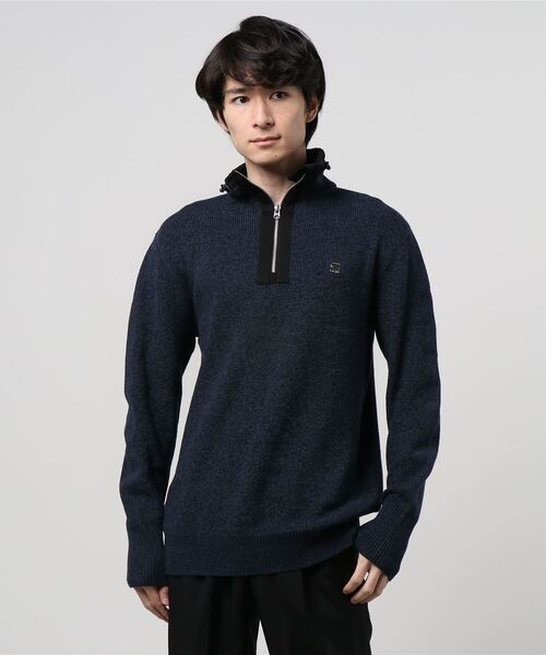 G-STAR（ジースター）の「Utility Constructed Half Zip Knitted Sweater/ハーフジップセーター（ニット/セーター・メンズ・グレー/ダークネイビー・SMALL/MEDIUM/X-SMALL/LARGE）」の12枚目の写真