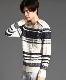 NICOLE CLUB FOR MEN | ウォッシャブルクル－ネックニットプルオ－バ－★(ニット/セーター)