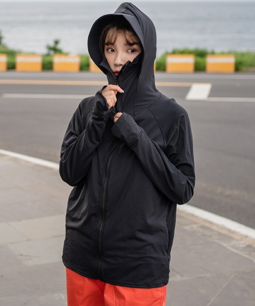 TeddyShop（テディショップ）の「【UVカット率 99%以上/大きいサイズ有】レディース サムホール付きジップアップラッシュガード パーカー 水陸両用 水着体型カバー（ラッシュガード・レディース・ピンク/ブラック/グレー/ライトブルー/ホワイト/ピンク系その他/パープル/ネイビー・L/S/LL/M）」の21枚目の写真