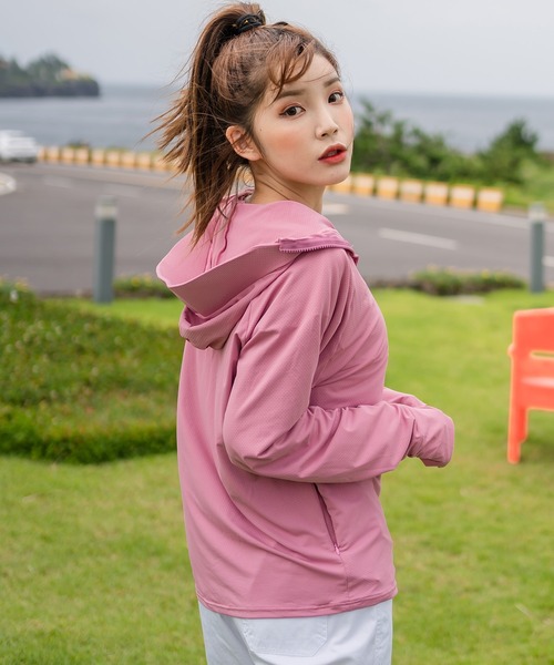 TeddyShop（テディショップ）の「【UVカット率 99%以上/大きいサイズ有】レディース サムホール付きジップアップラッシュガード パーカー 水陸両用 水着体型カバー（ラッシュガード・レディース・ピンク/ブラック/グレー/ライトブルー/ホワイト/ピンク系その他/パープル/ネイビー・L/S/LL/M）」の20枚目の写真