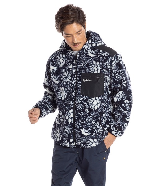 Quiksilver(クイックシルバー)の「CLASSIC BOA PARKA/クイックシルバー ボア パーカー ジップアップ(スウェット・メンズ・ブルー系その他/ネイビー/ベージュ/ブラウン・LARGE/MEDIUM/X-LARGE/SMALL)」の1枚目の写真