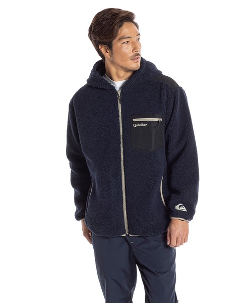 Quiksilver(クイックシルバー)の「CLASSIC BOA PARKA/クイックシルバー ボア パーカー ジップアップ(スウェット・メンズ・ブルー系その他/ネイビー/ベージュ/ブラウン・LARGE/MEDIUM/X-LARGE/SMALL)」の4枚目の写真