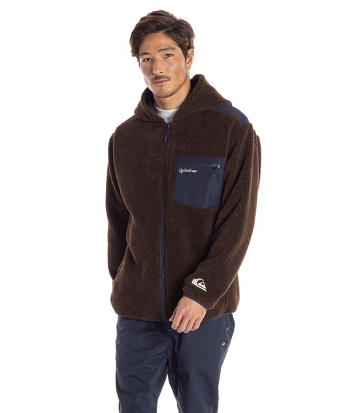 Quiksilver(クイックシルバー)の「CLASSIC BOA PARKA/クイックシルバー ボア パーカー ジップアップ(スウェット・メンズ・ブルー系その他/ネイビー/ベージュ/ブラウン・LARGE/MEDIUM/X-LARGE/SMALL)」の2枚目の写真