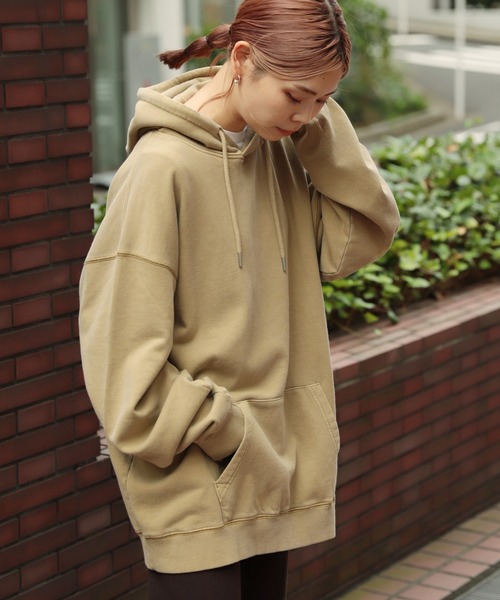 BAYFLOW（ベイフロー）の「WEB限定 BIGスウェットパーカー L/S（パーカー・メンズ・ホワイト/ピンク/ブルー/アイボリー/チャコール/ライトグリーン・MEDIUM/LARGE）」の3枚目の写真