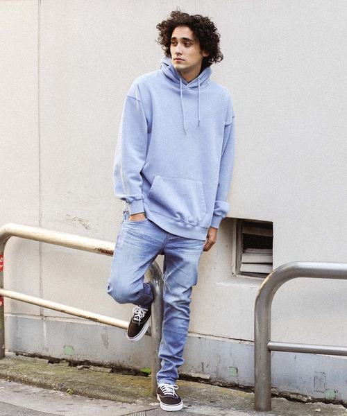 BAYFLOW（ベイフロー）の「WEB限定 BIGスウェットパーカー L/S（パーカー・メンズ・ホワイト/ピンク/ブルー/アイボリー/チャコール/ライトグリーン・MEDIUM/LARGE）」の8枚目の写真