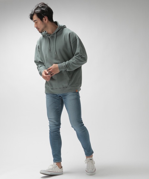 BAYFLOW（ベイフロー）の「WEB限定 BIGスウェットパーカー L/S（パーカー・メンズ・ホワイト/ピンク/ブルー/アイボリー/チャコール/ライトグリーン・MEDIUM/LARGE）」の7枚目の写真