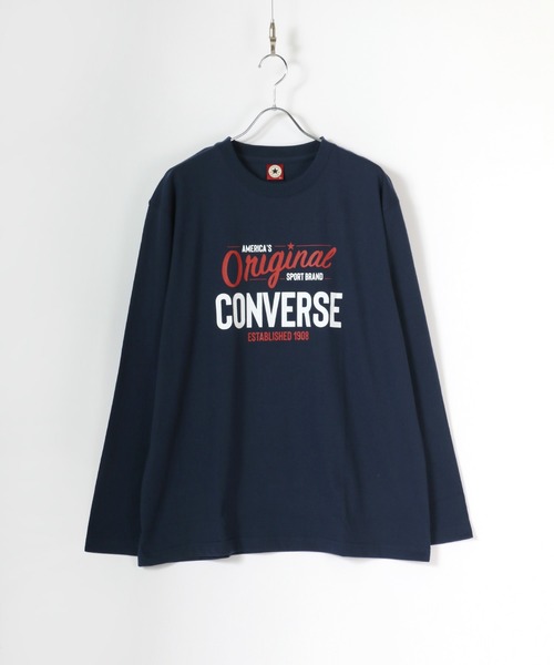CONVERSE(コンバース)の「CONVERSE/コンバース シューズロゴプリント ロンT/長袖/大きいサイズ(Tシャツ/カットソー・メンズ・ホワイト/グレー/ネイビー/グリーン・2L/3L/5L/4L)」の8枚目の写真