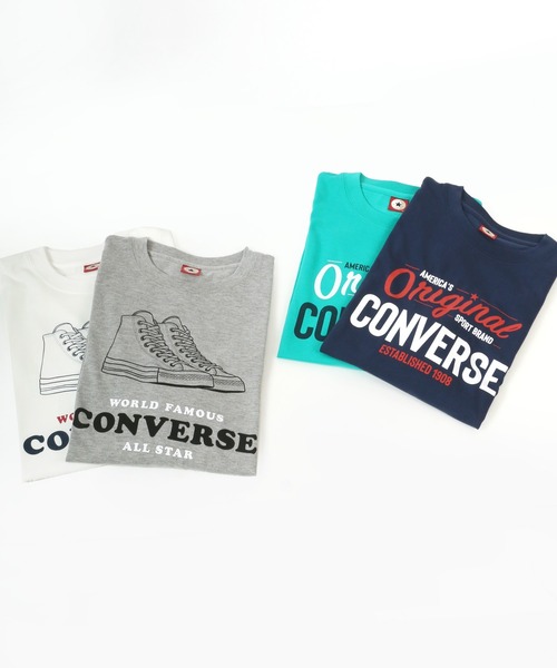 CONVERSE(コンバース)の「CONVERSE/コンバース シューズロゴプリント ロンT/長袖/大きいサイズ(Tシャツ/カットソー・メンズ・ホワイト/グレー/ネイビー/グリーン・2L/3L/5L/4L)」の5枚目の写真