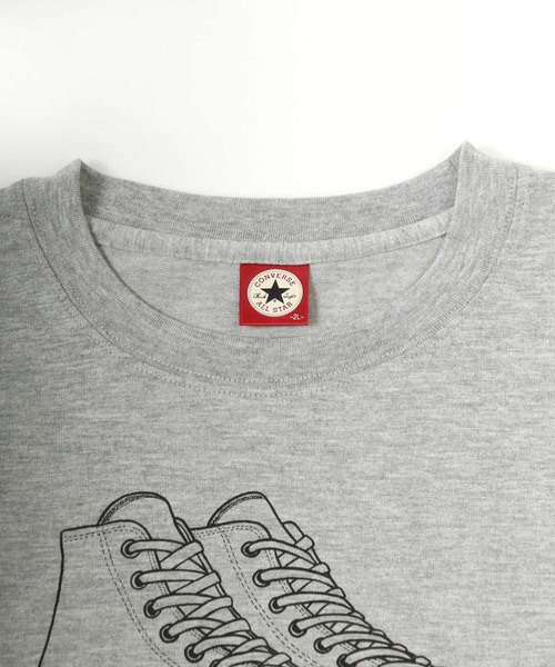 CONVERSE(コンバース)の「CONVERSE/コンバース シューズロゴプリント ロンT/長袖/大きいサイズ(Tシャツ/カットソー・メンズ・ホワイト/グレー/ネイビー/グリーン・2L/3L/5L/4L)」の7枚目の写真