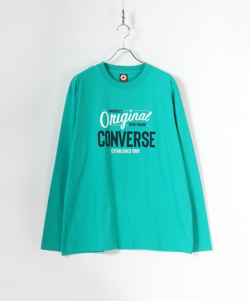 CONVERSE(コンバース)の「CONVERSE/コンバース シューズロゴプリント ロンT/長袖/大きいサイズ(Tシャツ/カットソー・メンズ・ホワイト/グレー/ネイビー/グリーン・2L/3L/5L/4L)」の16枚目の写真
