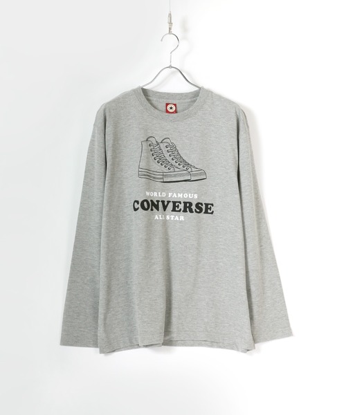 CONVERSE(コンバース)の「CONVERSE/コンバース シューズロゴプリント ロンT/長袖/大きいサイズ(Tシャツ/カットソー・メンズ・ホワイト/グレー/ネイビー/グリーン・2L/3L/5L/4L)」の17枚目の写真