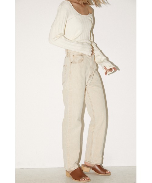 BLACK BY MOUSSY（ブラックバイマウジー）の「DRIP beige denim 