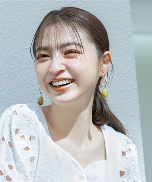 WILLSELECTION(ウィルセレクション)の「マーブルドロップイヤリング(イヤリング・レディース・カーキ/アイボリー・FREE)」の1枚目の写真