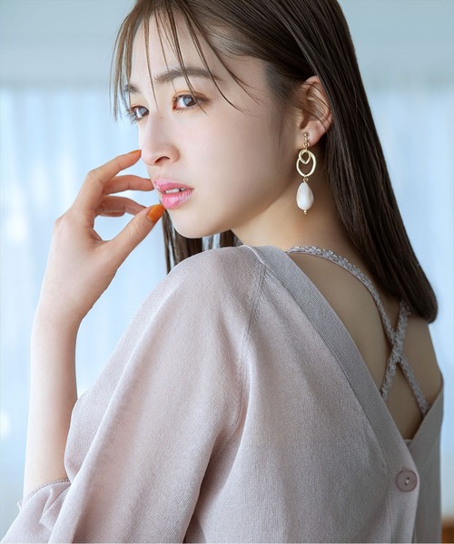 WILLSELECTION(ウィルセレクション)の「マーブルドロップイヤリング(イヤリング・レディース・カーキ/アイボリー・FREE)」の19枚目の写真