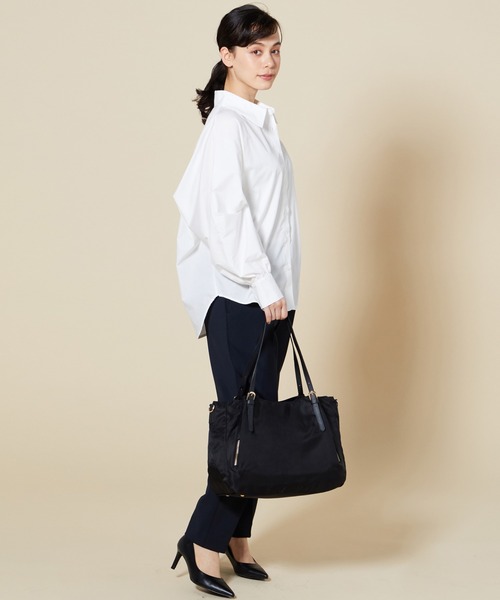 MONICA（モニカ）の「ナイロン2WAYトートバッグ Mサイズ（トートバッグ・レディース・ブラック/ネイビー/ベージュ/ピンク/カーキ・FREE）」の21枚目の写真