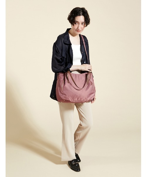 MONICA（モニカ）の「ナイロン2WAYトートバッグ Mサイズ（トートバッグ・レディース・ブラック/ネイビー/ベージュ/ピンク/カーキ・FREE）」の16枚目の写真