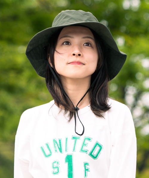 KiU(キウ)の「紫外線防止 ウォーターリペレント サンシェード付き UVハット(ハット・レディース・ブラック/ベージュ/カーキ・FREE)」の6枚目の写真