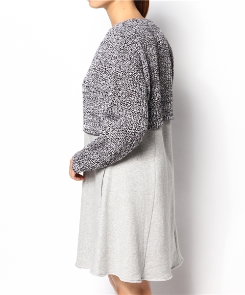 i（アイ）の「MIX畦ショートカーデ（カーディガン/ボレロ・レディース・その他1・ﾌﾘ-）」の5枚目の写真